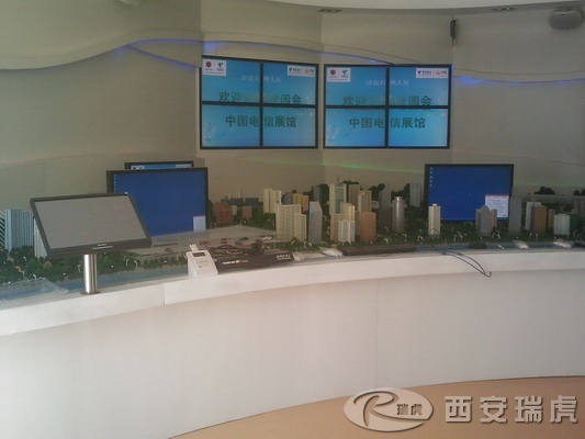 世園會電信館拼接屏，沙盤